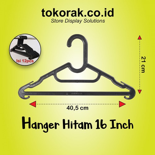 HANGER HITAM DAVISTA 16 INCH